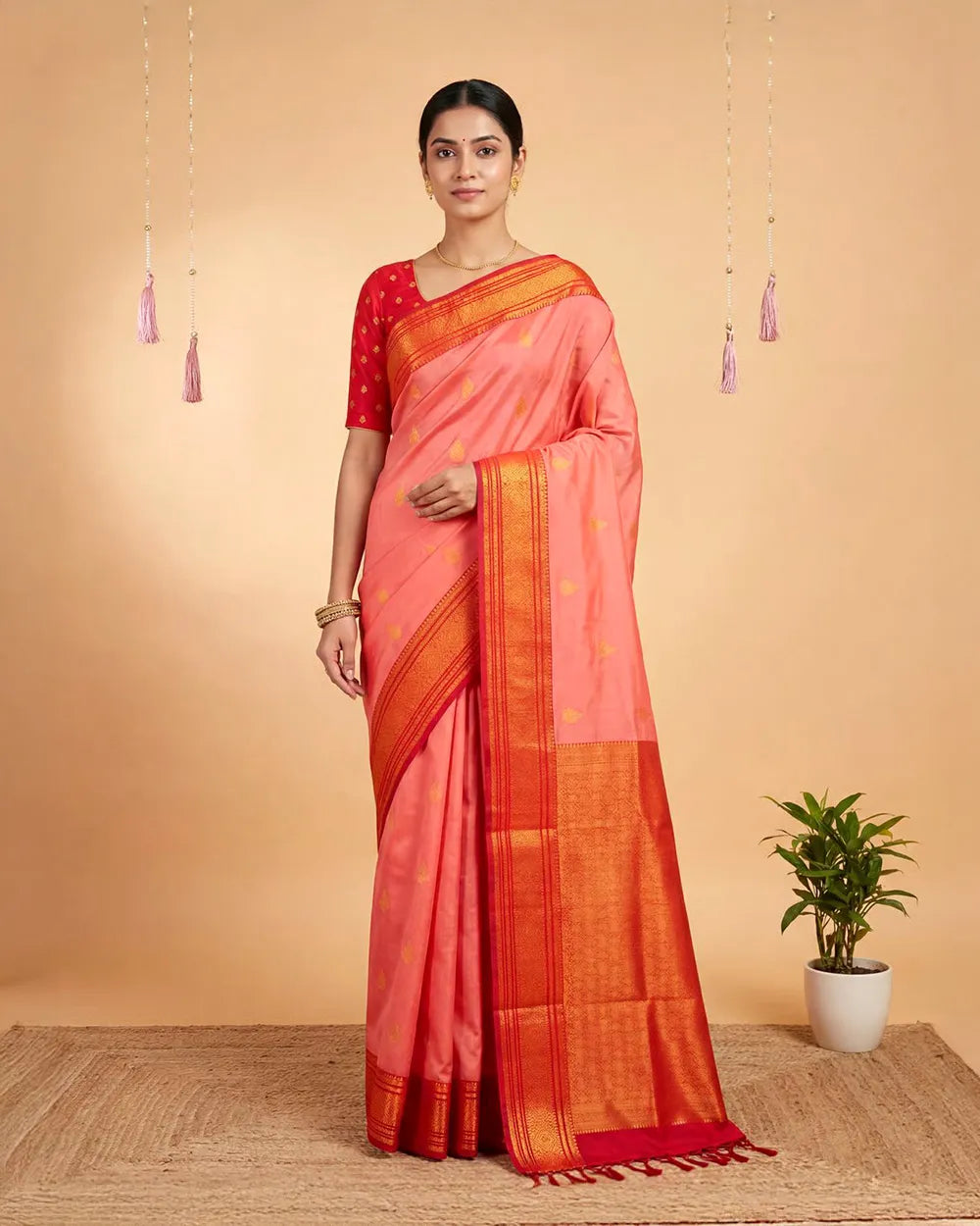 SC6673 - LITCHI SILK SAREE
