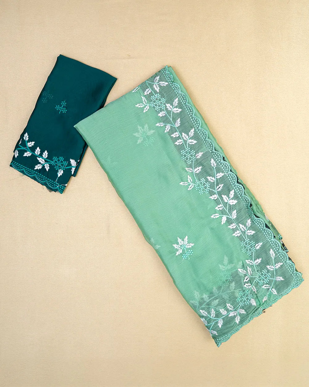 SC6334 - CHIFFON FANCY EMBROIDERY SAREE