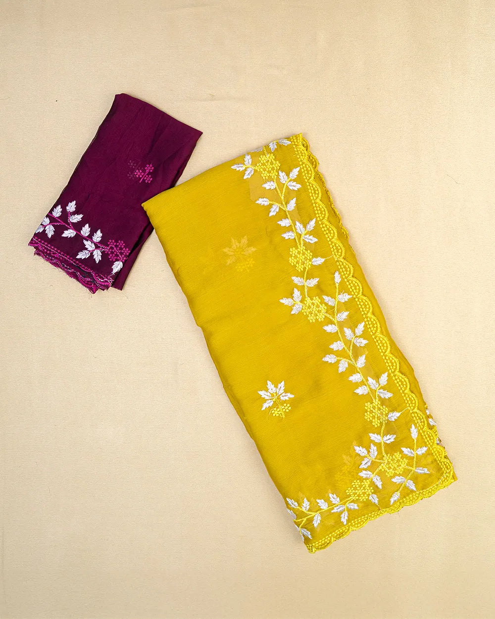 SC6334 - CHIFFON FANCY EMBROIDERY SAREE