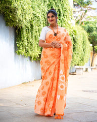 SC6288 - LINEN COTTON SAREE