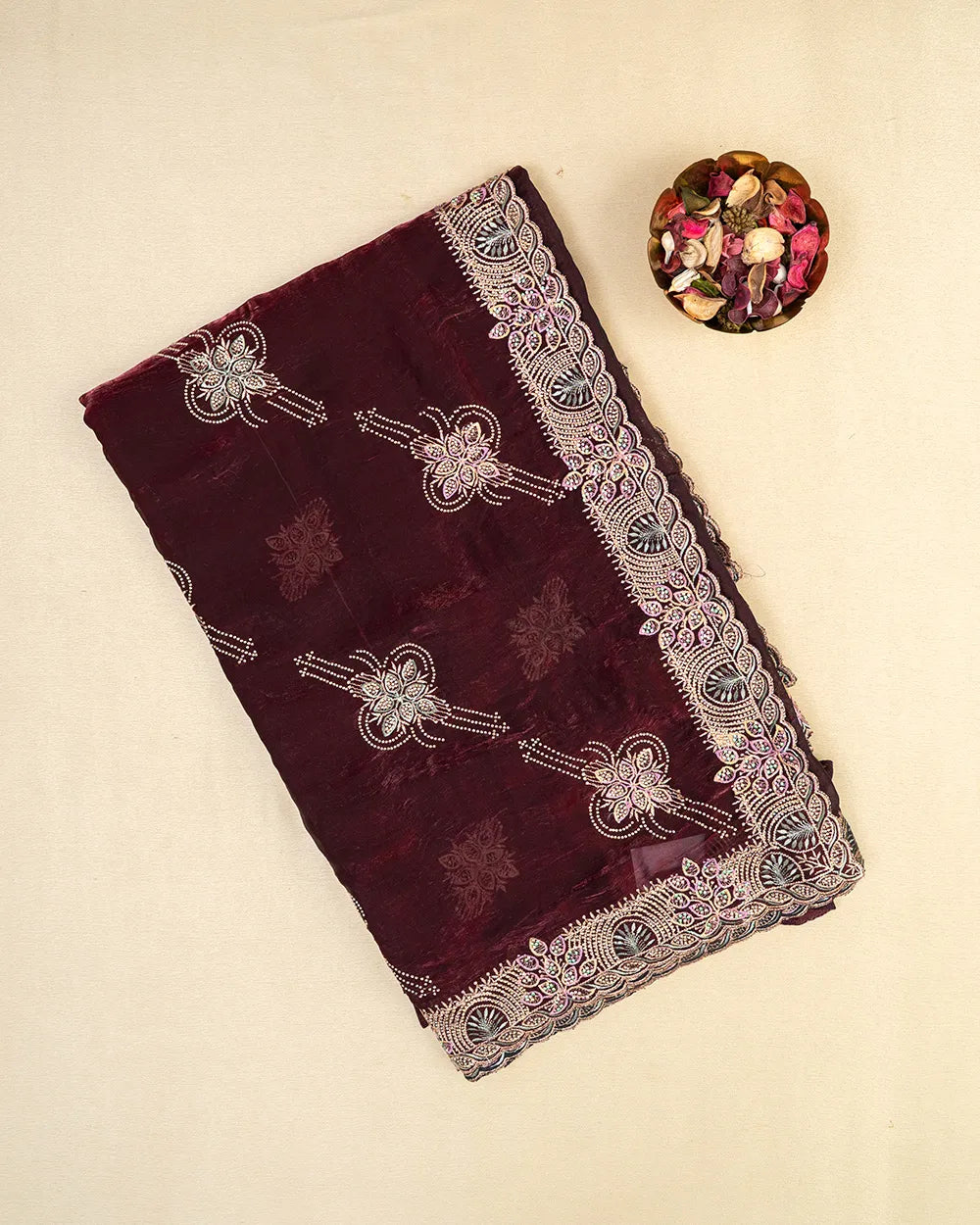SC5929 - FENDY SAREE WITH JHARKHAND STONE WORK