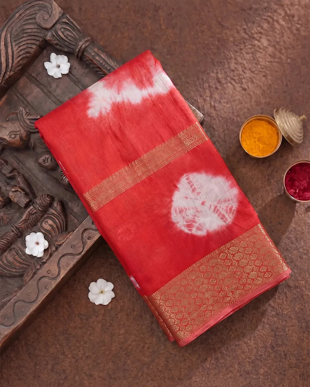 SC8801 - SUNGUDI SAREE WITH SHIBORI PRINT
