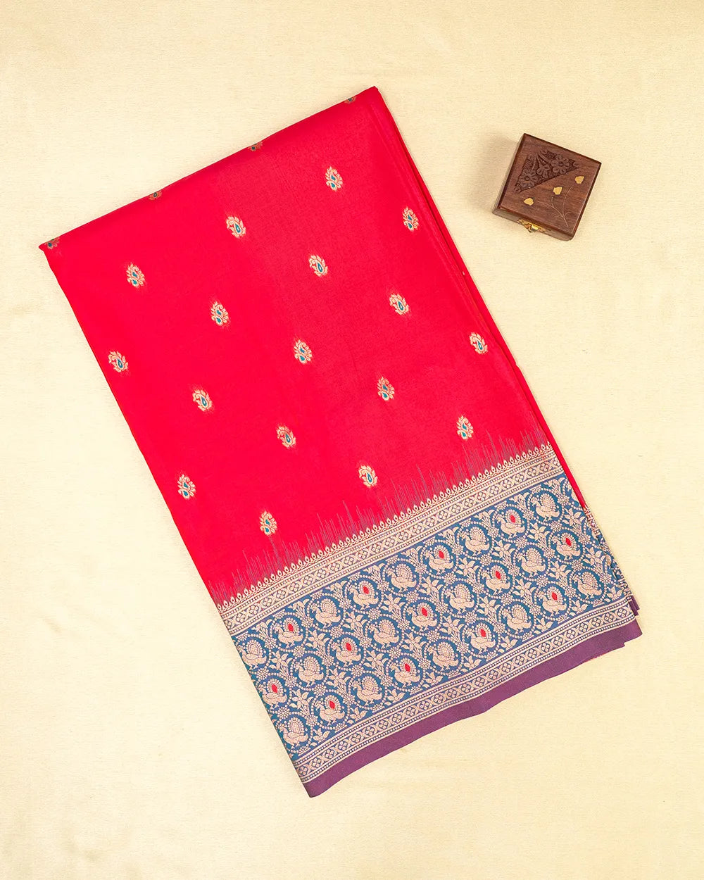 SC5638 - SOFT SILK SAREE WITH MEENA BUTTA