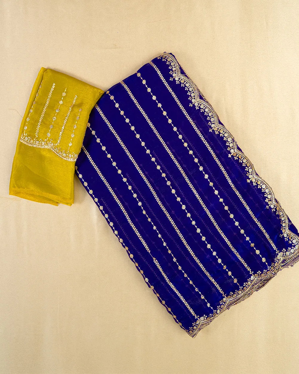 SC6327 - FENDY SAREE WITH SEQUENCE WORK