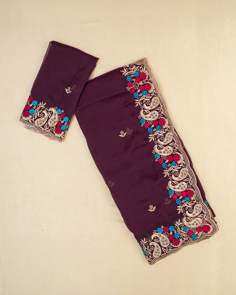 SC6331 - CHIFFON FANCY EMBROIDERY SAREE