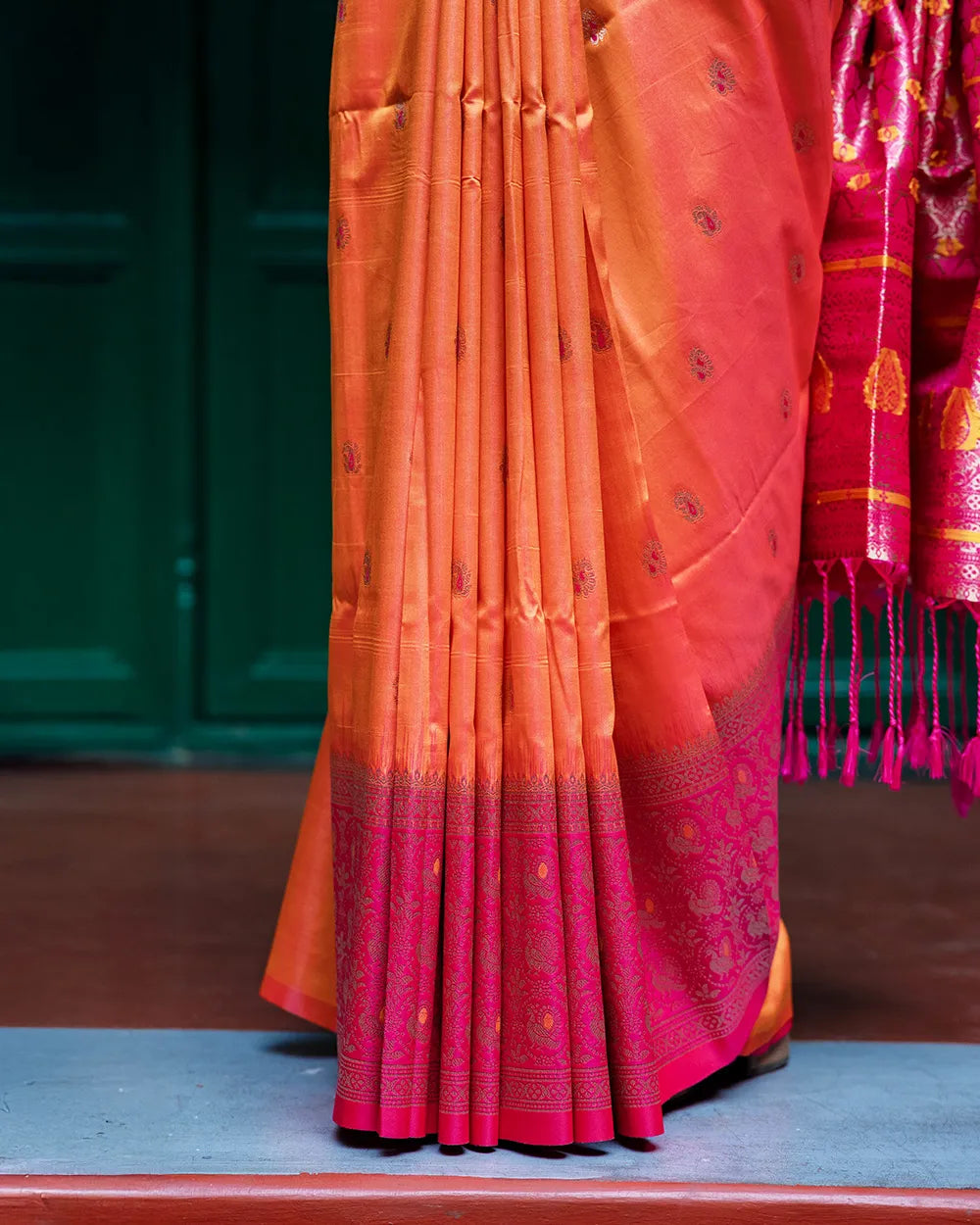 SC5638 - SOFT SILK SAREE WITH MEENA BUTTA