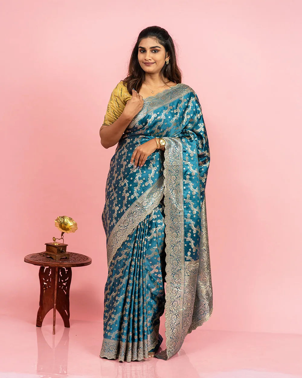SC5770 - SATIN SAREE WITH EMBOSE