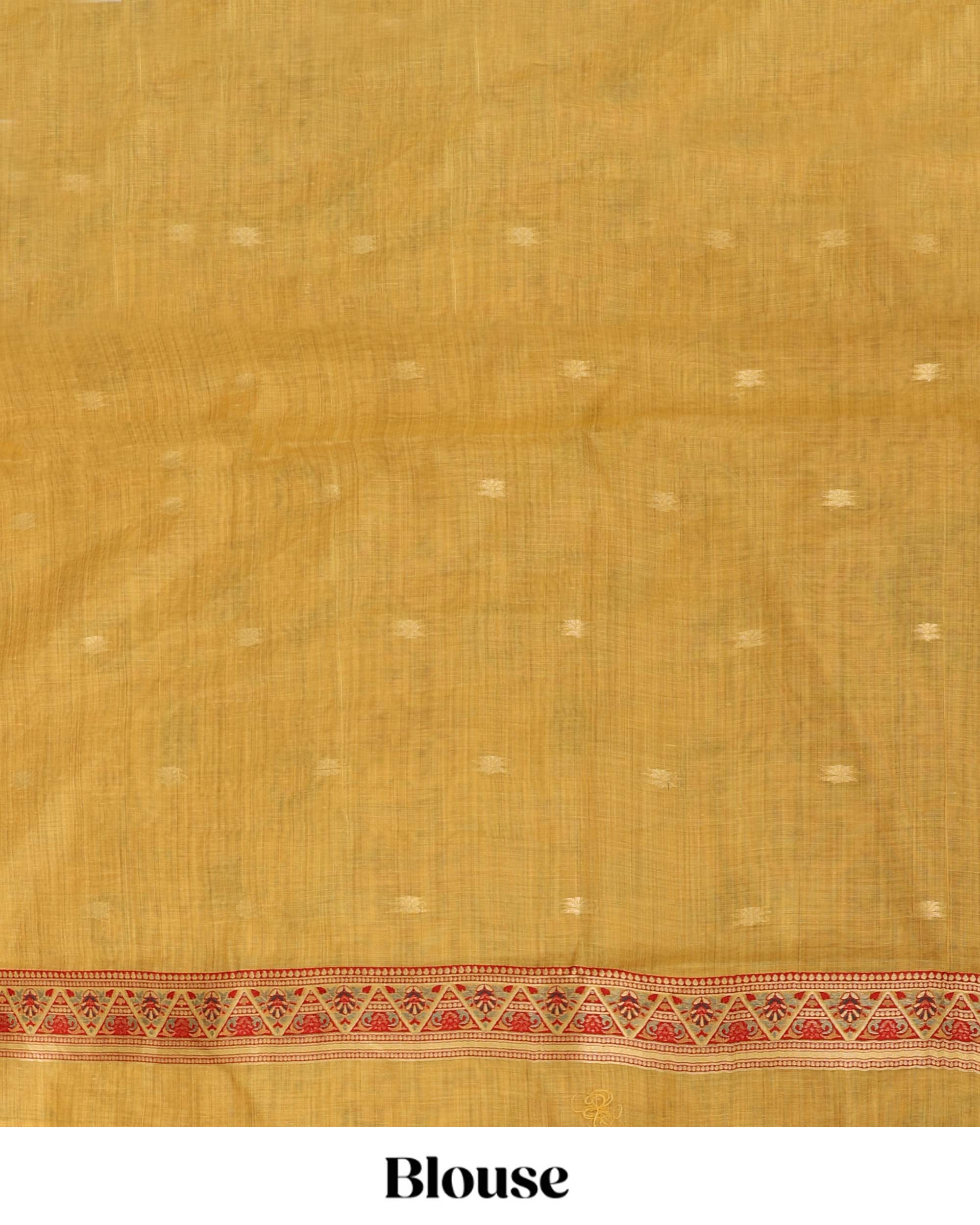 Zari Woven Floral Saree With Running Blouse