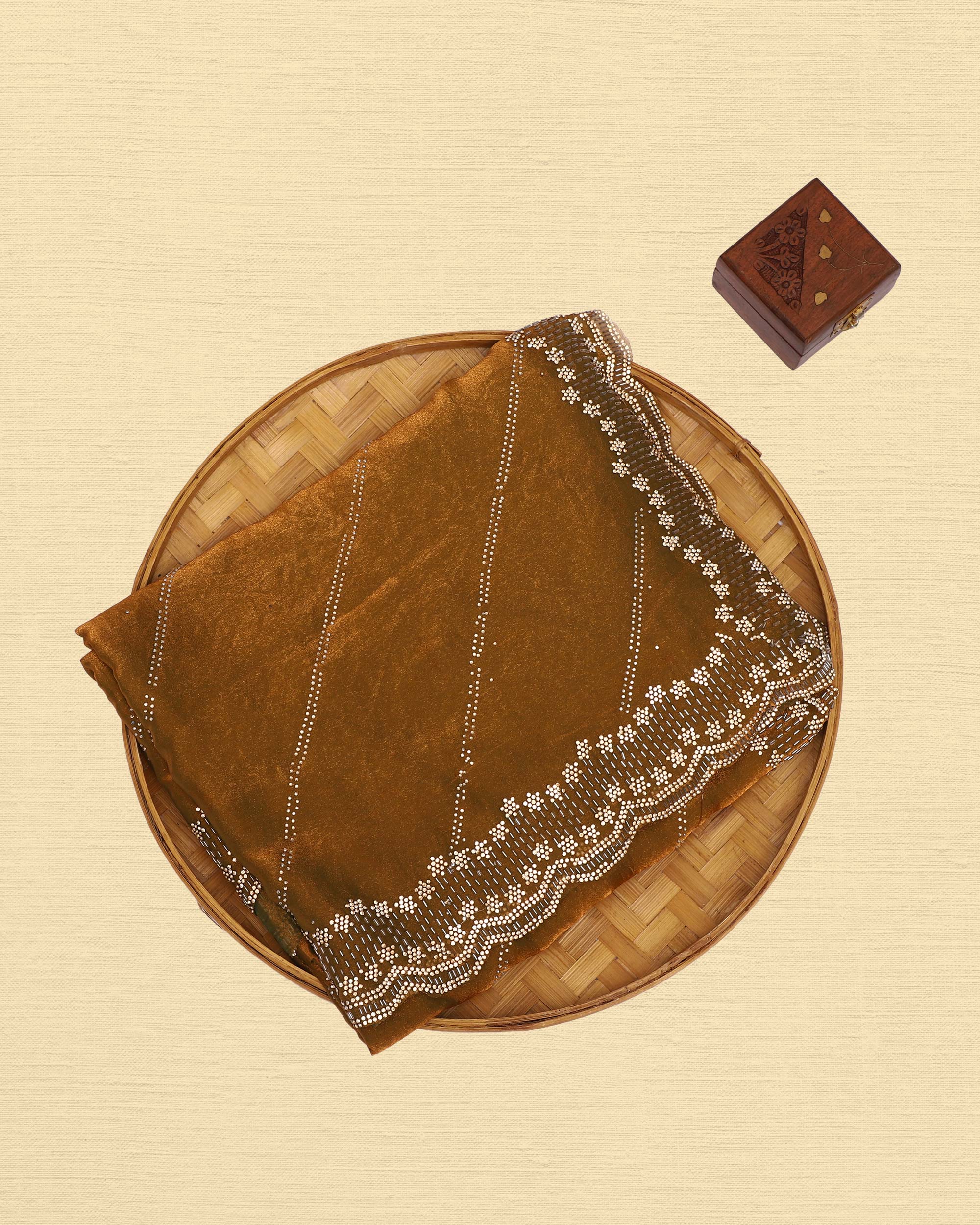 Fendy Saree With Jarkan Stone Work