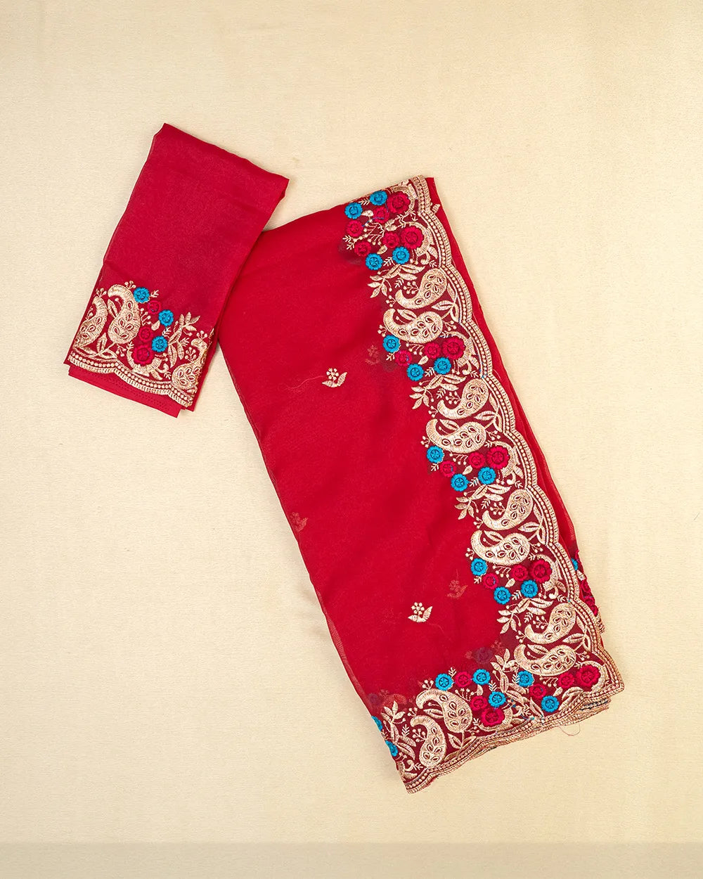 SC6331 - CHIFFON FANCY EMBROIDERY SAREE