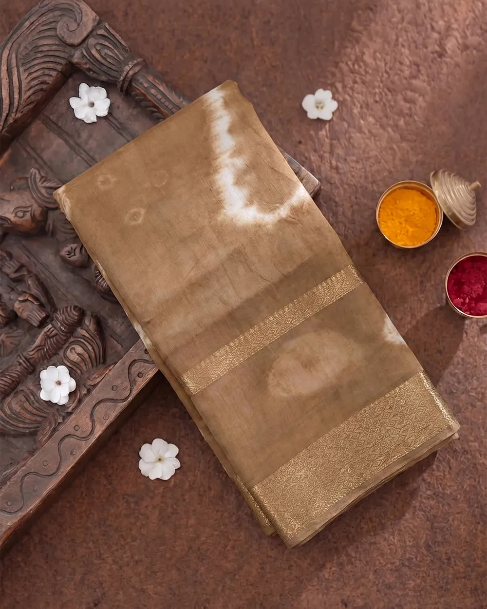 SC8801 - SUNGUDI SAREE WITH SHIBORI PRINT