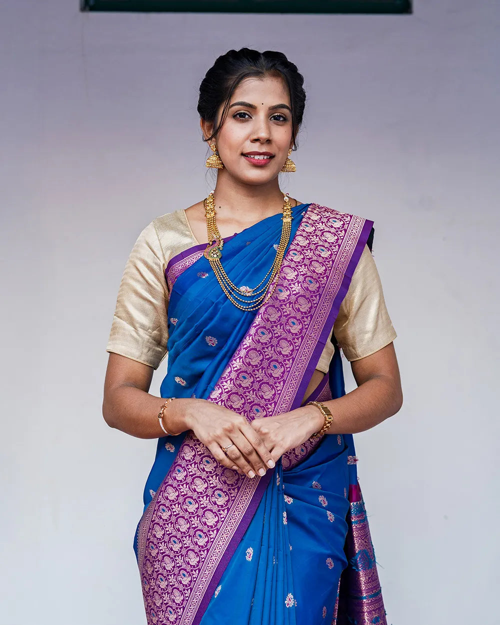 SC5638 - SOFT SILK SAREE WITH MEENA BUTTA