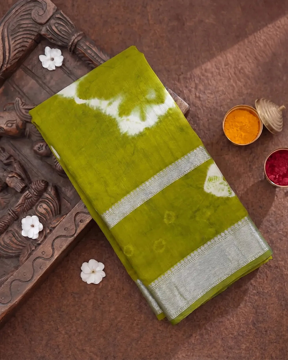 SC8801 - SUNGUDI SAREE WITH SHIBORI PRINT
