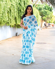 SC6288 - LINEN COTTON SAREE