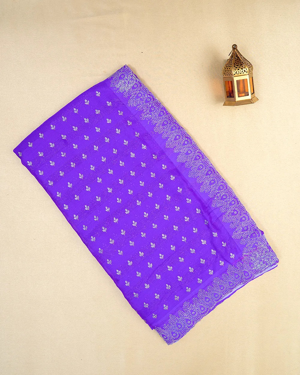 SC6497 - CHIFFON SAREE WITH SILVER ZARI LINES