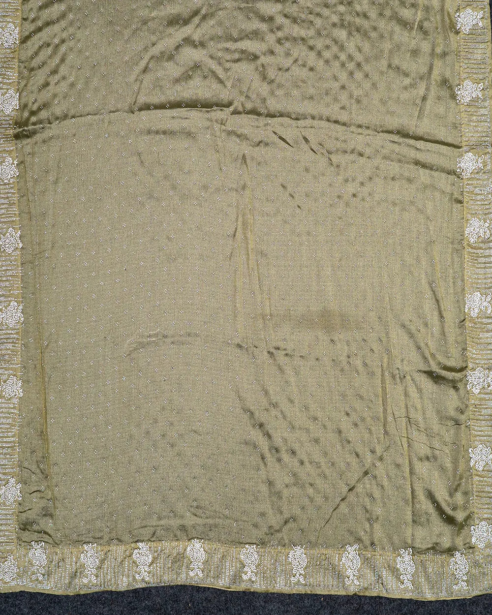 SC6505 - CHIFFON SAREE WITH JHARKHAND STONE WORK (READYWEAR SAREE)