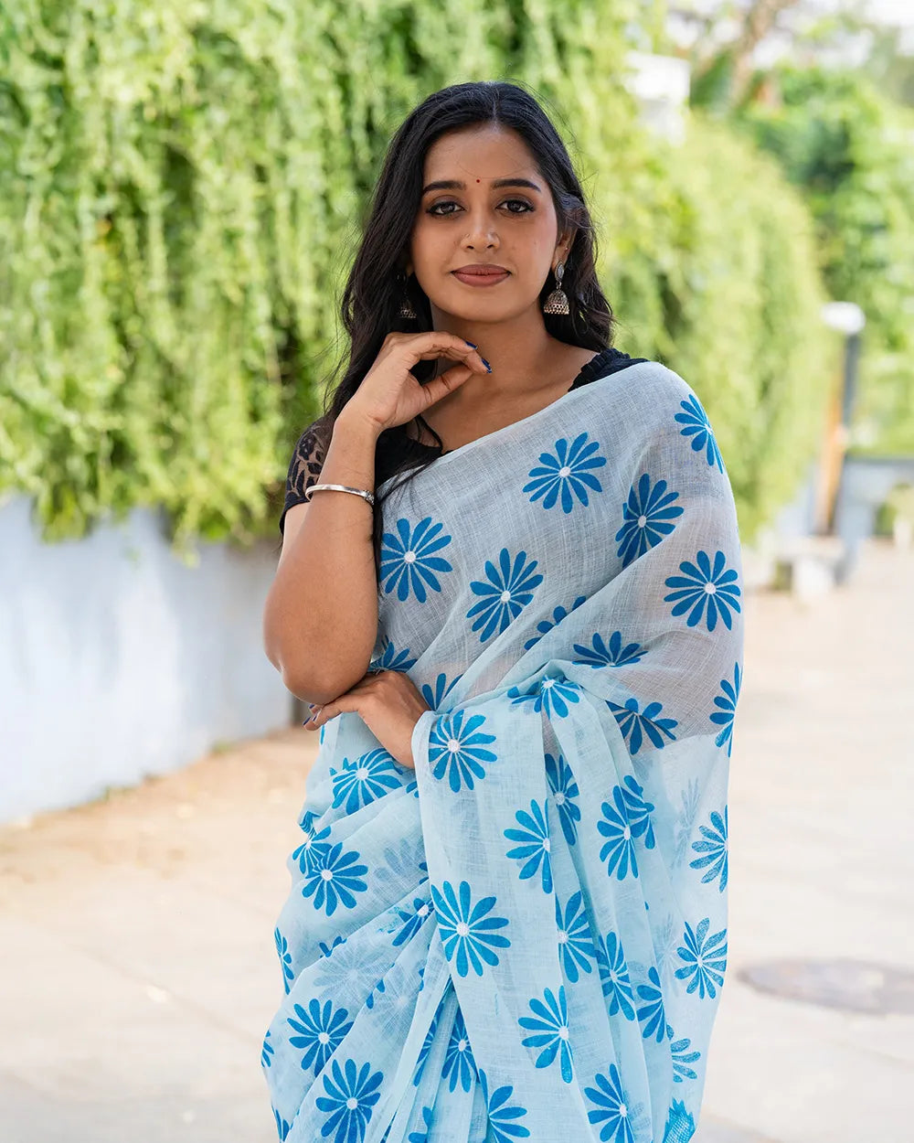 SC6288 - LINEN COTTON SAREE