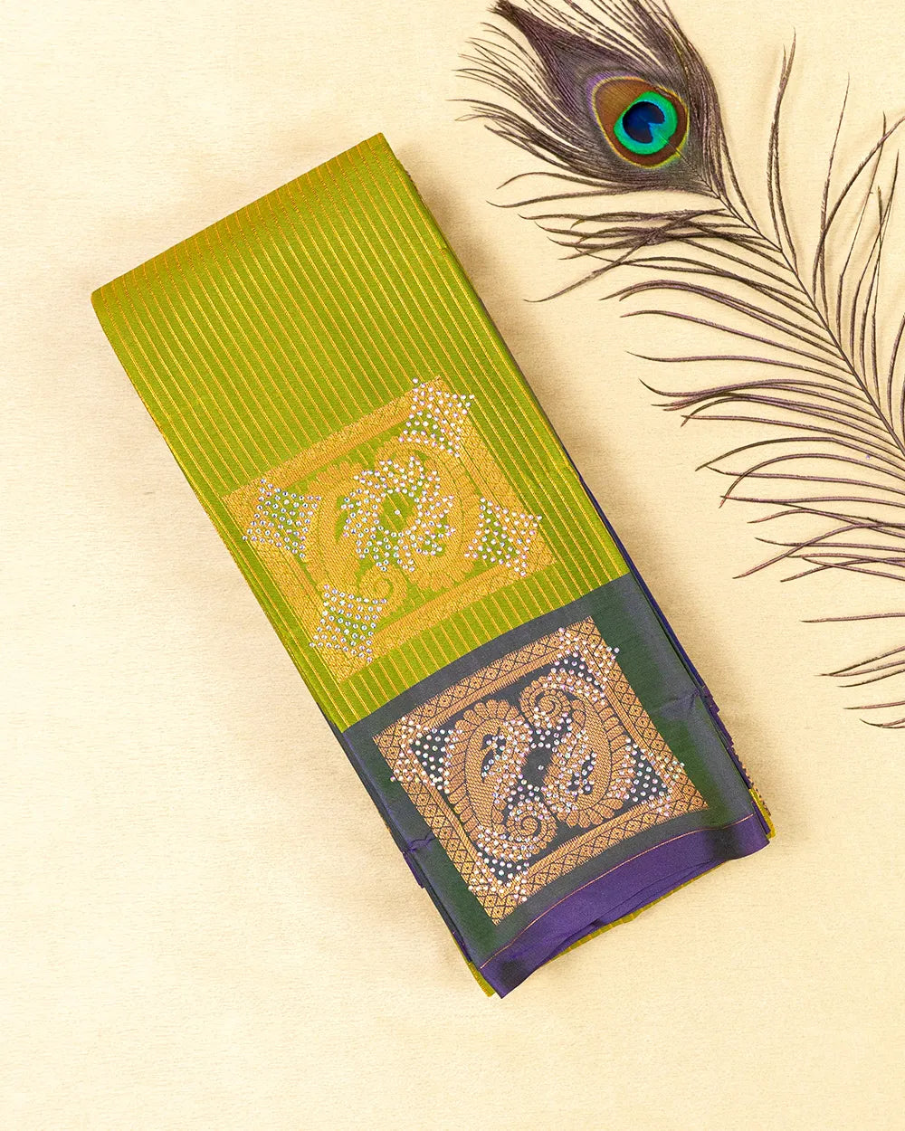 SC5671 - LIITCHI SILK SAREE WITH MULTI STONE