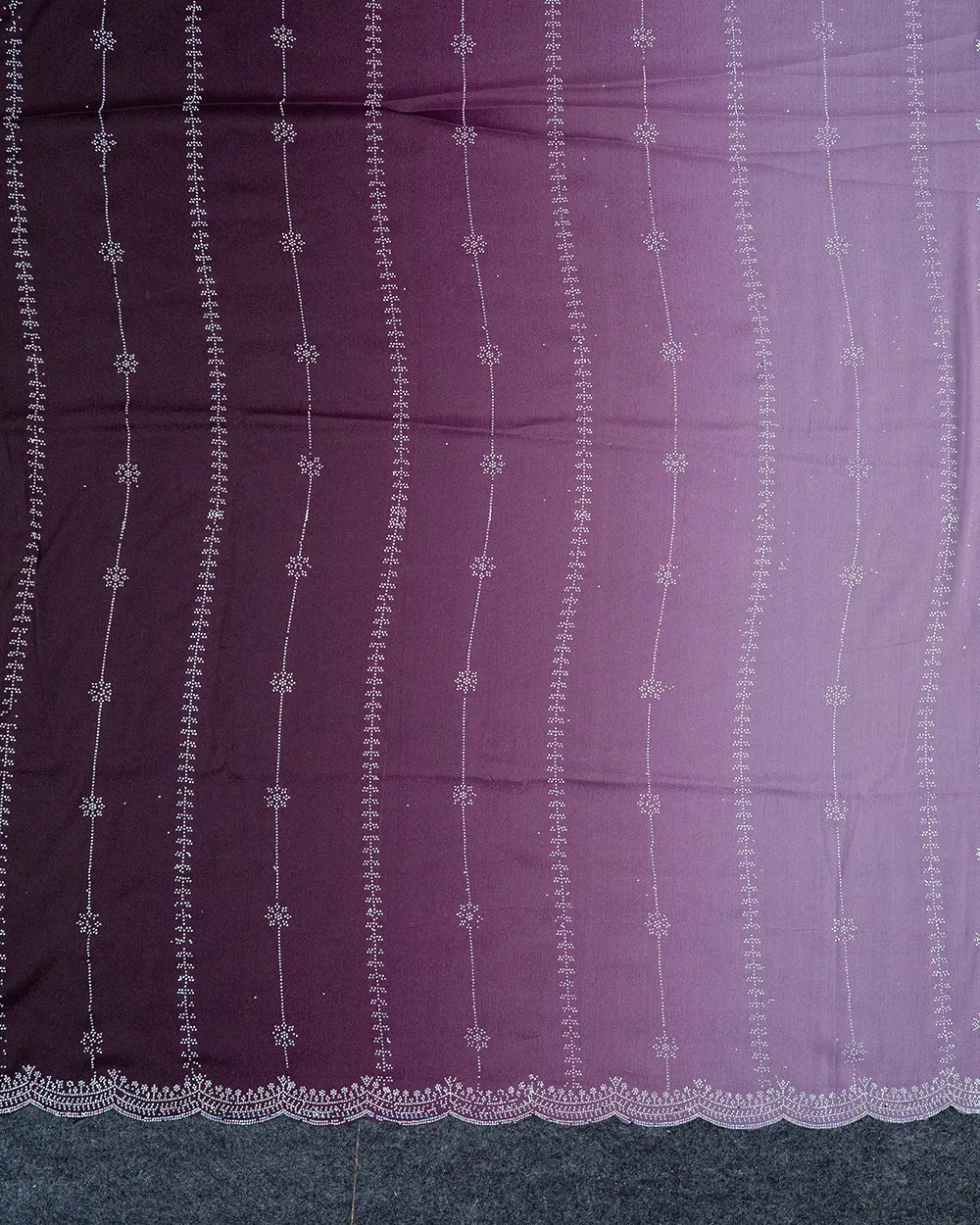 SC6490 - CHIFFON SAREE WITH DUAL TONE AND STONE WORK