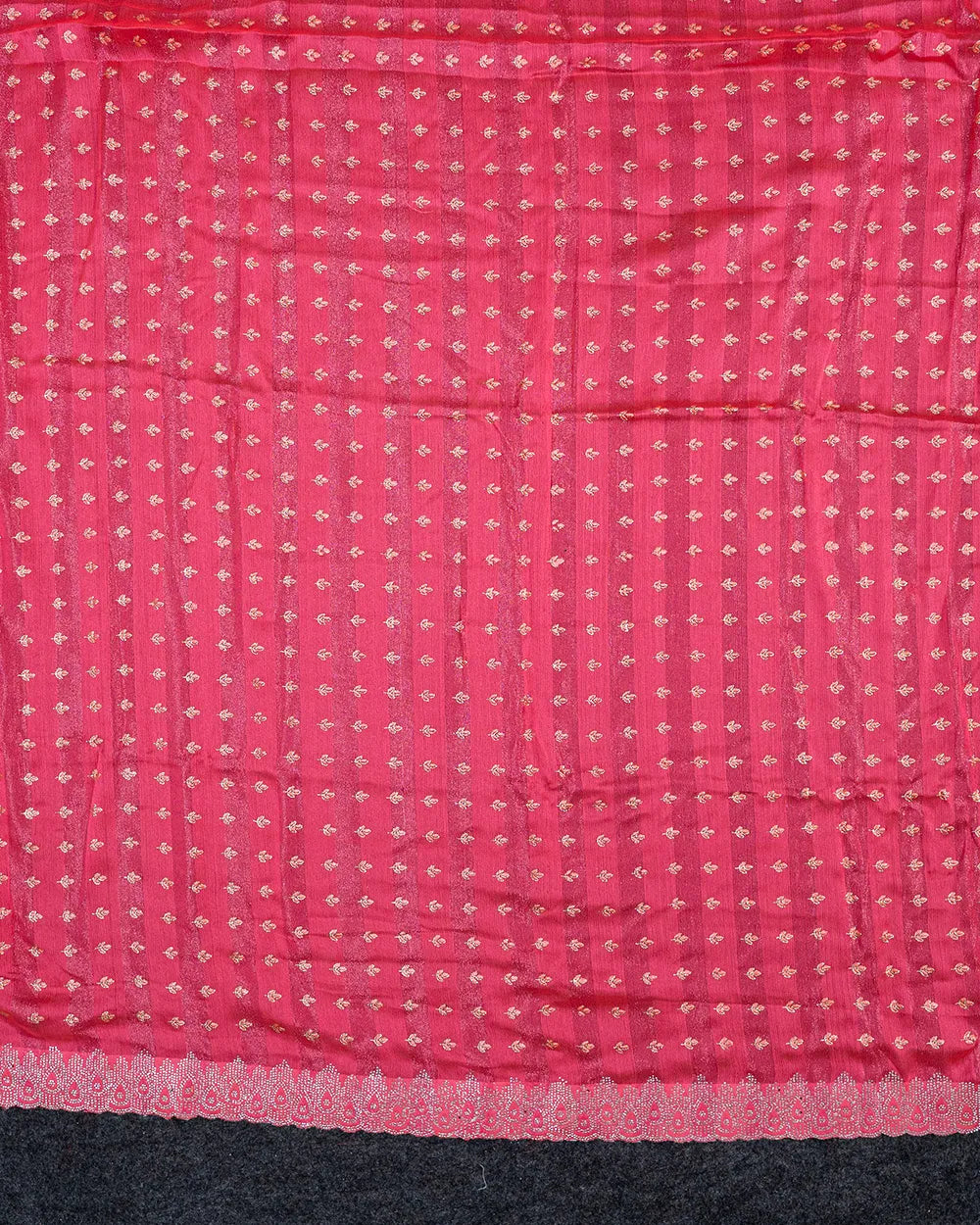 SC6497 - CHIFFON SAREE WITH SILVER ZARI LINES