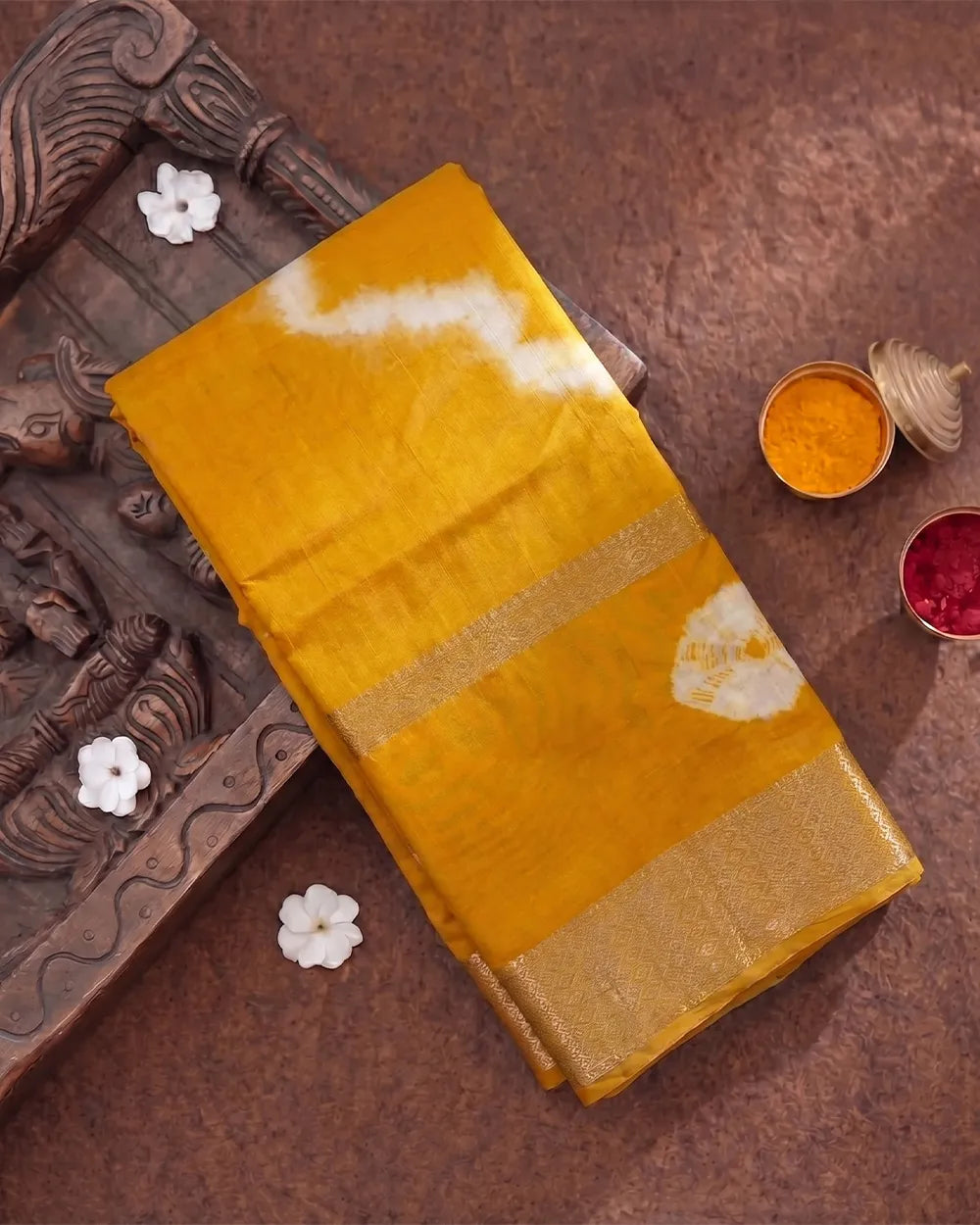 SC8801 - SUNGUDI SAREE WITH SHIBORI PRINT