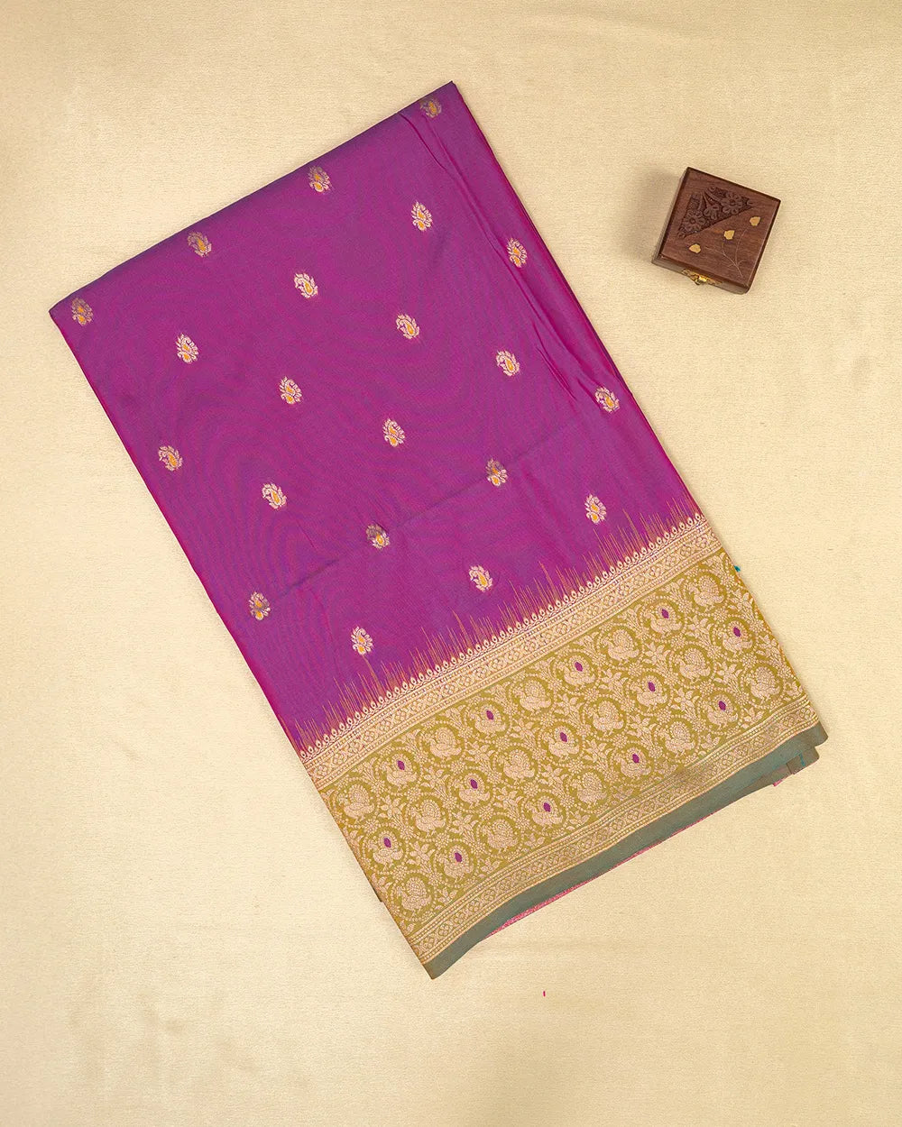 SC5638 - SOFT SILK SAREE WITH MEENA BUTTA