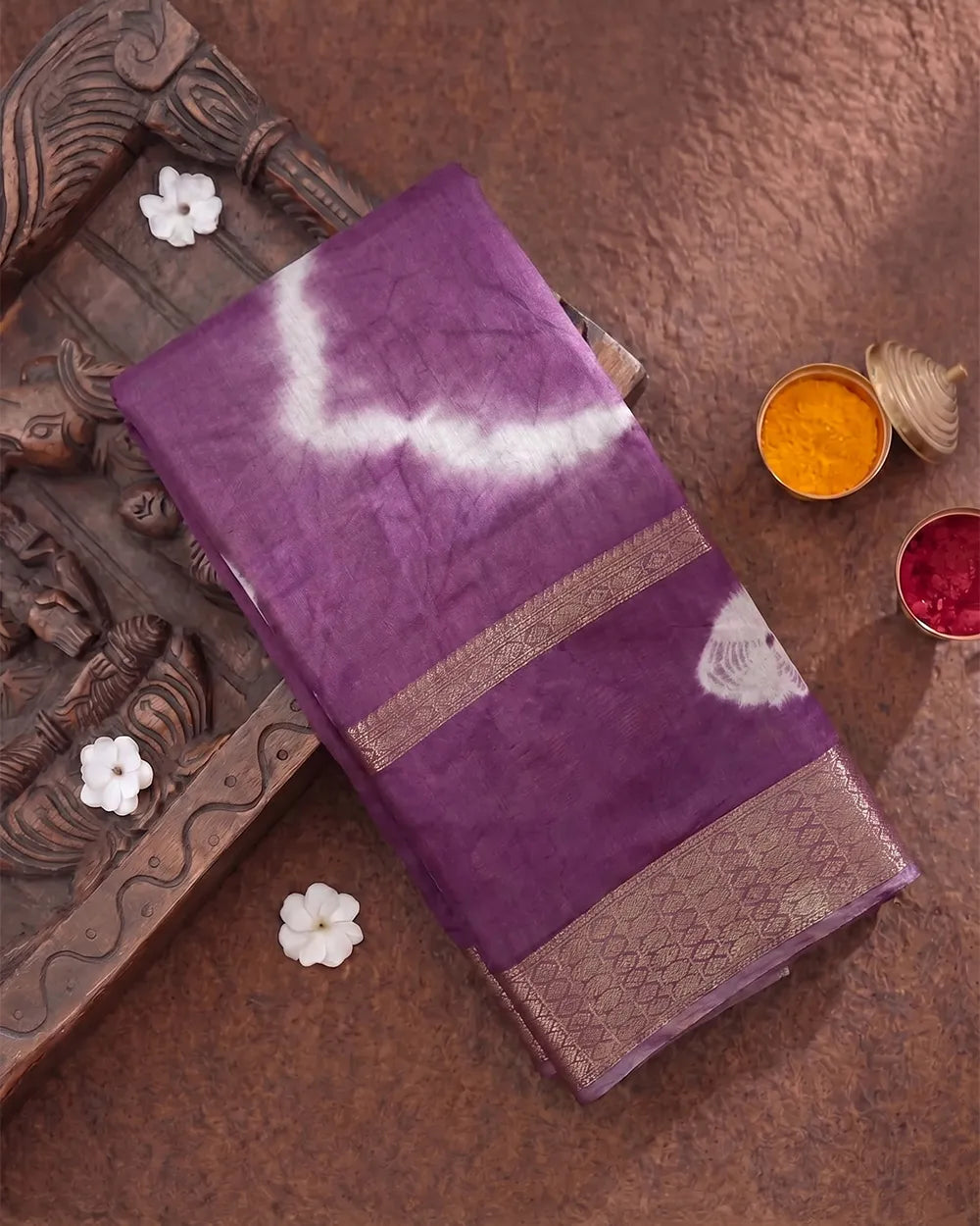 SC8801 - SUNGUDI SAREE WITH SHIBORI PRINT