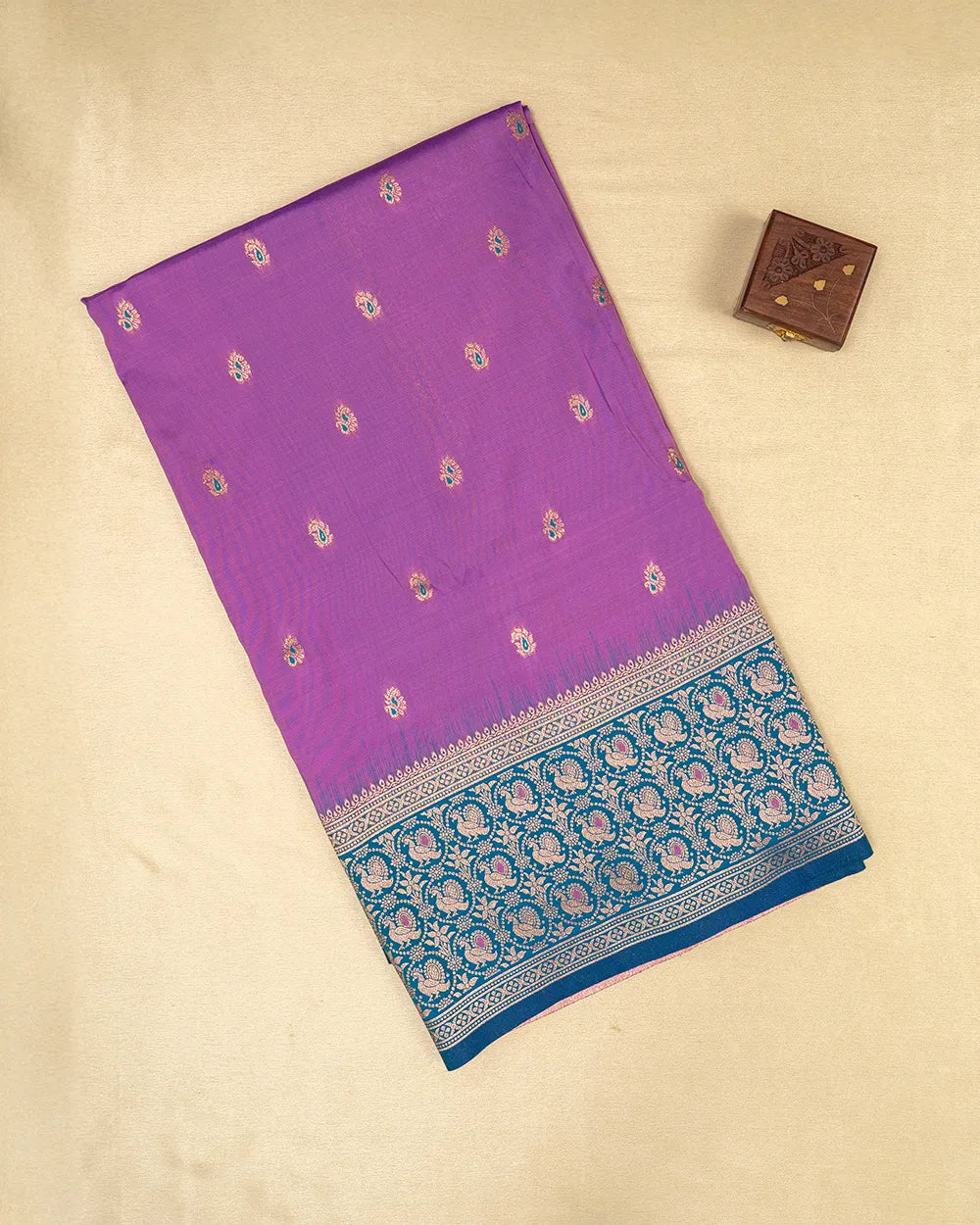 SC5638 - SOFT SILK SAREE WITH MEENA BUTTA