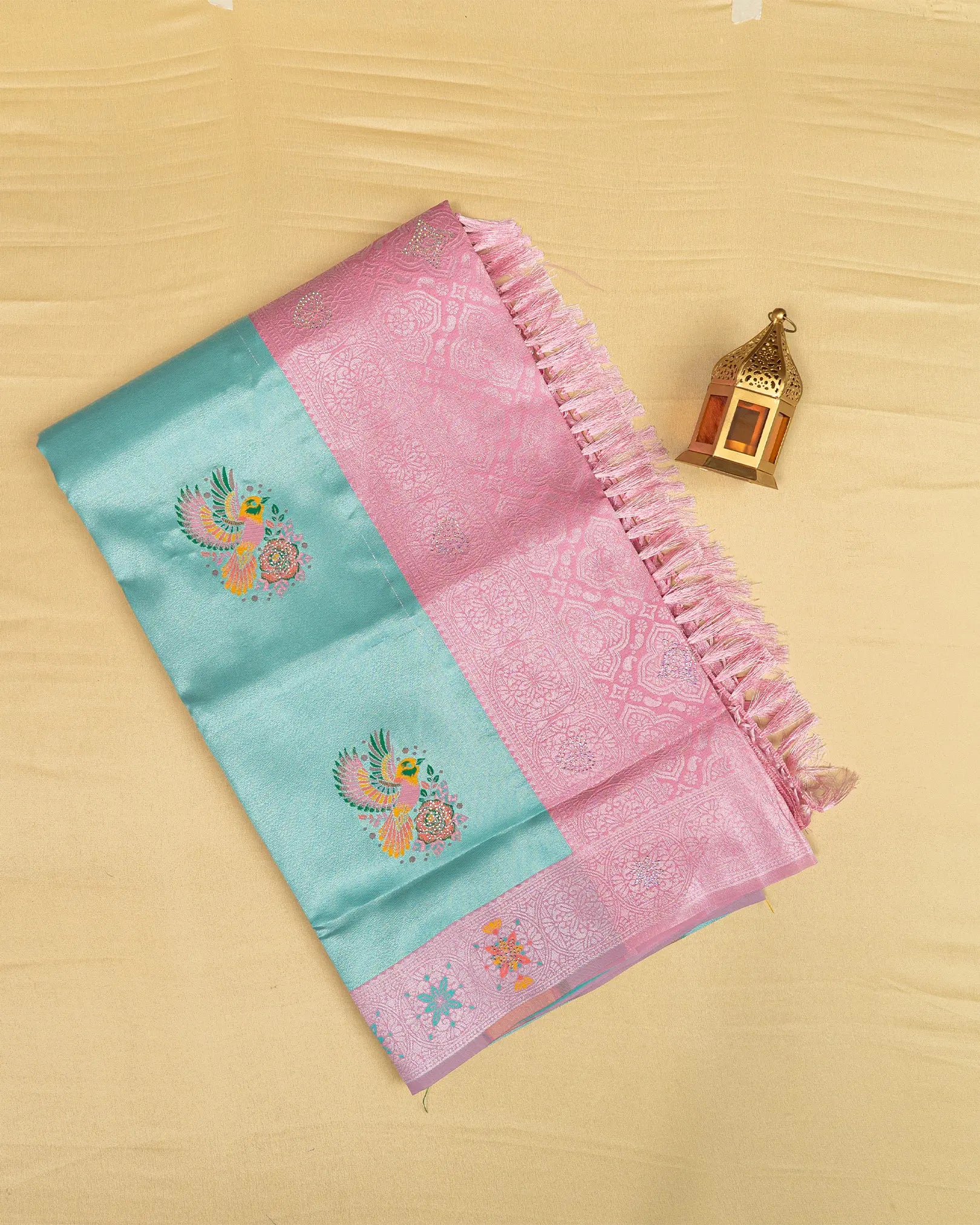 SC4879 - Tissue saree with multi colour stone
