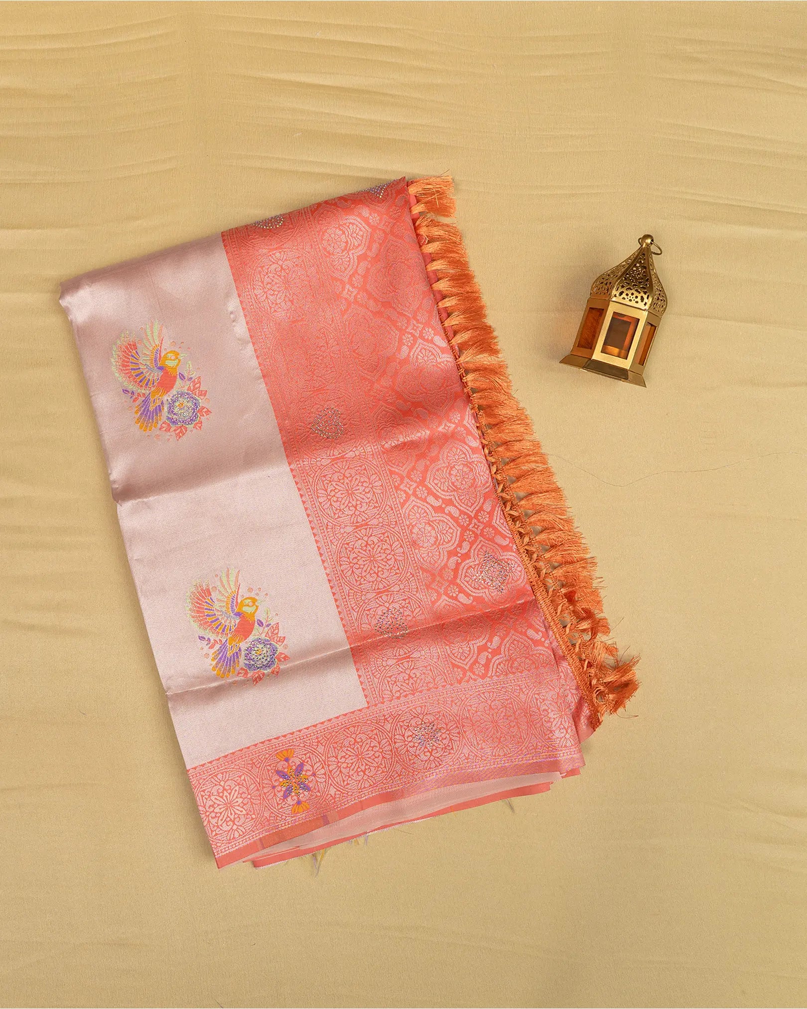 SC4879 - Tissue saree with multi colour stone