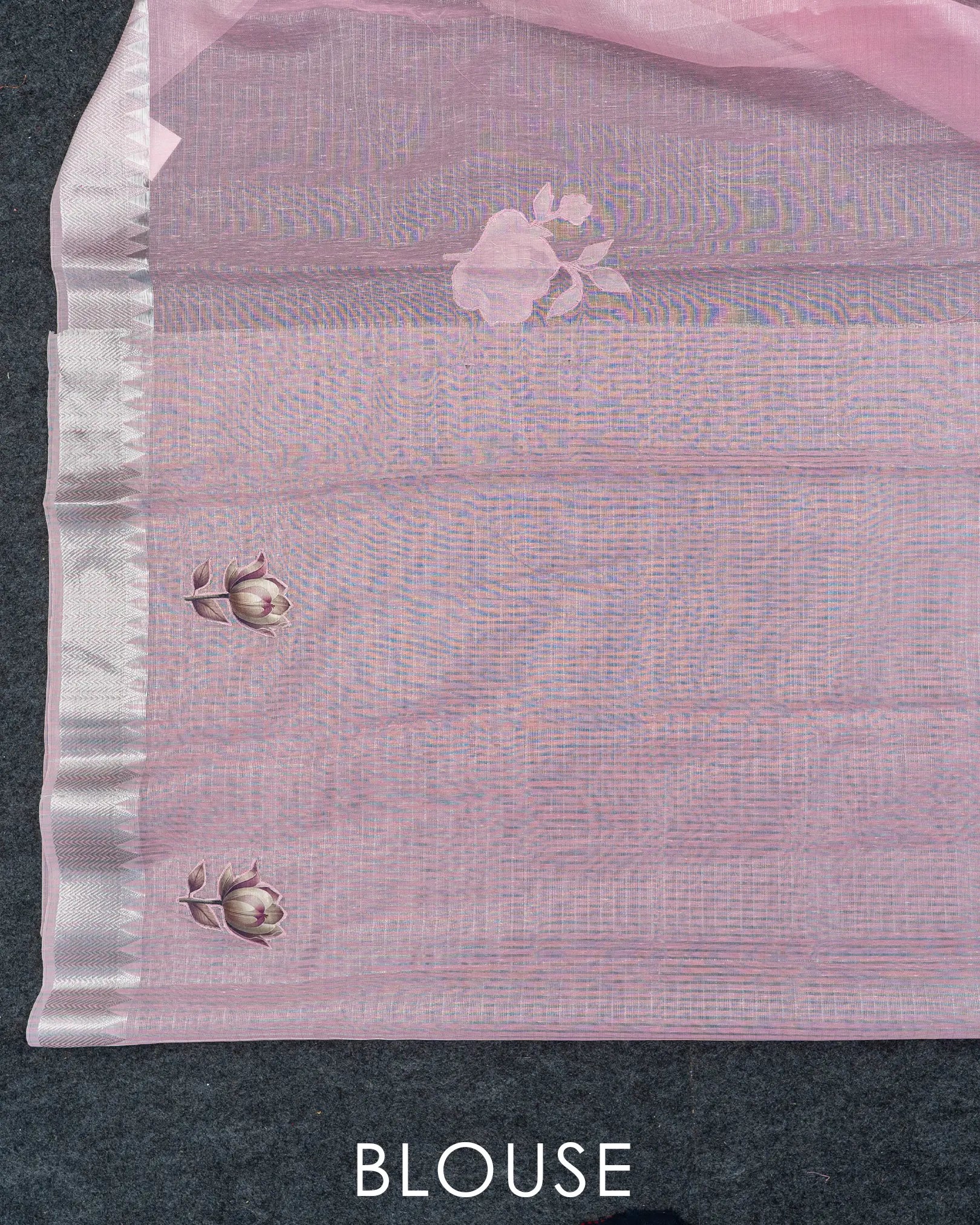 SC4886 - Linen saree with sticker print