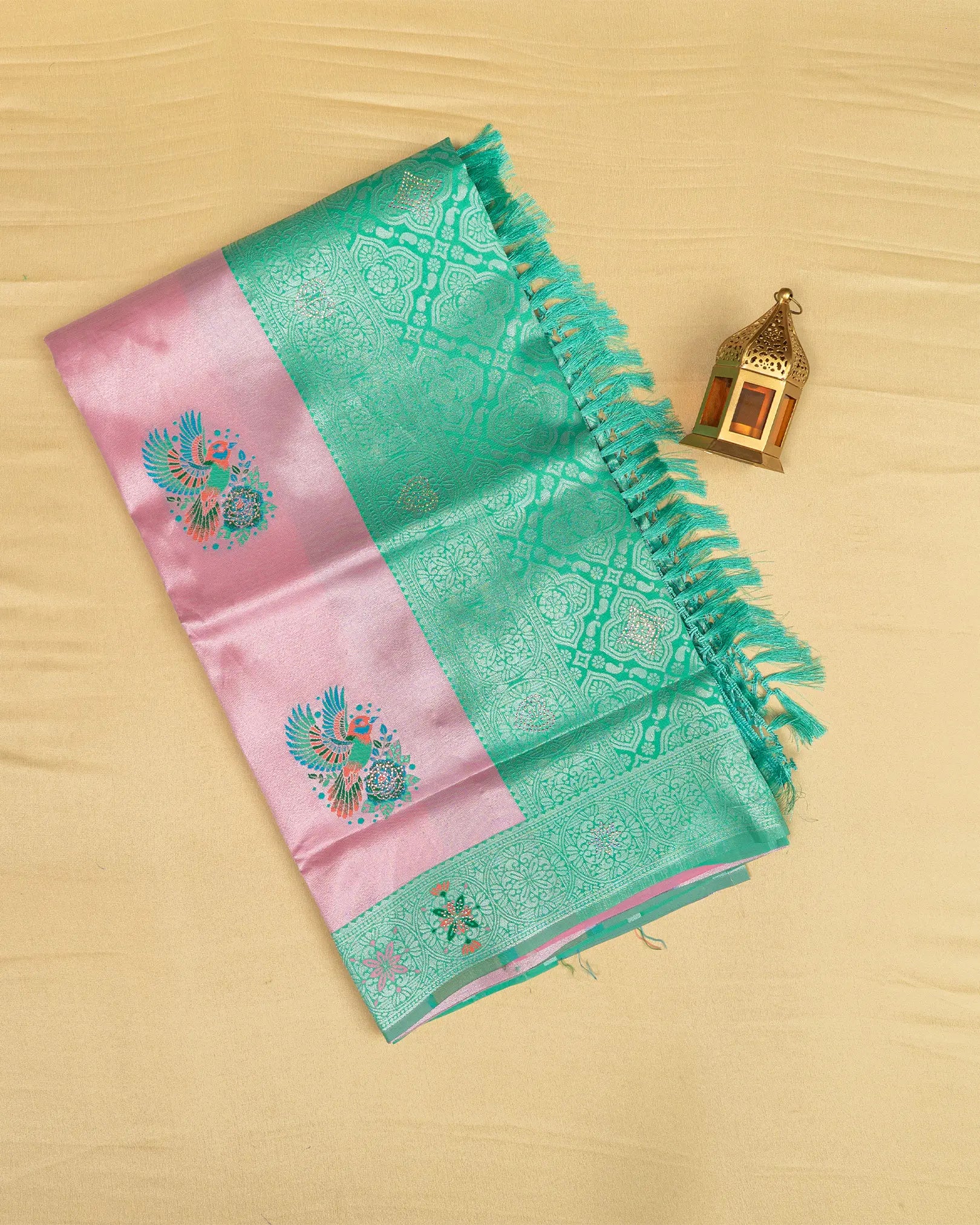 SC4879 - Tissue saree with multi colour stone