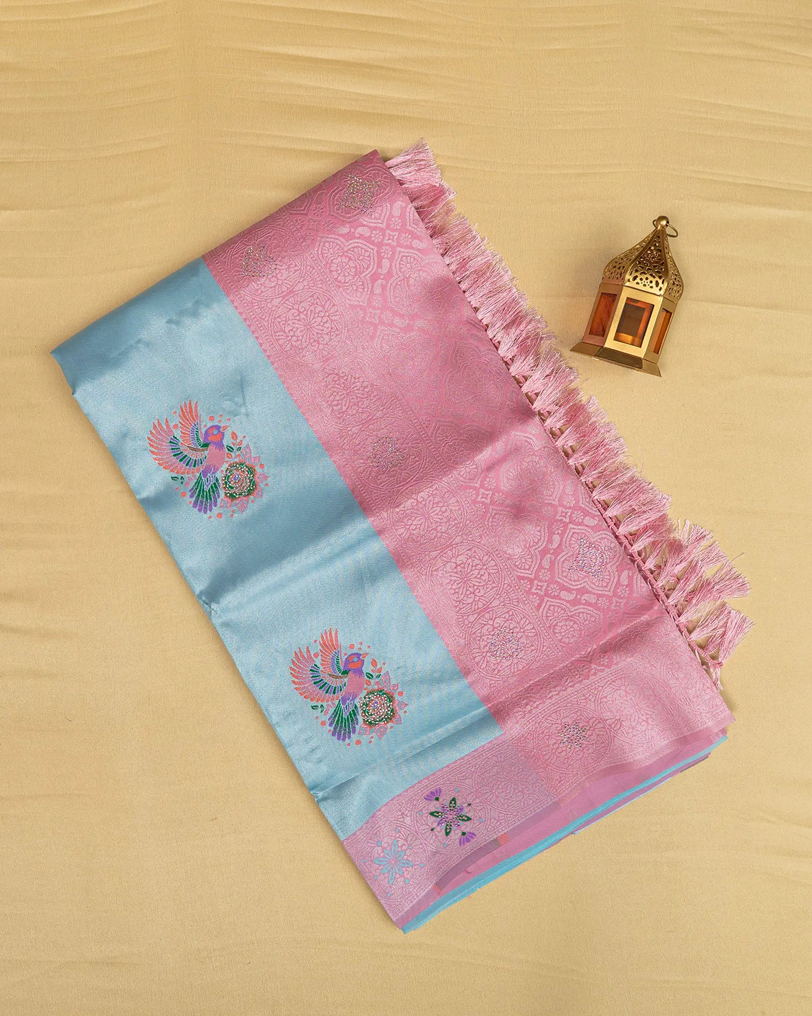 SC4879 - Tissue saree with multi colour stone
