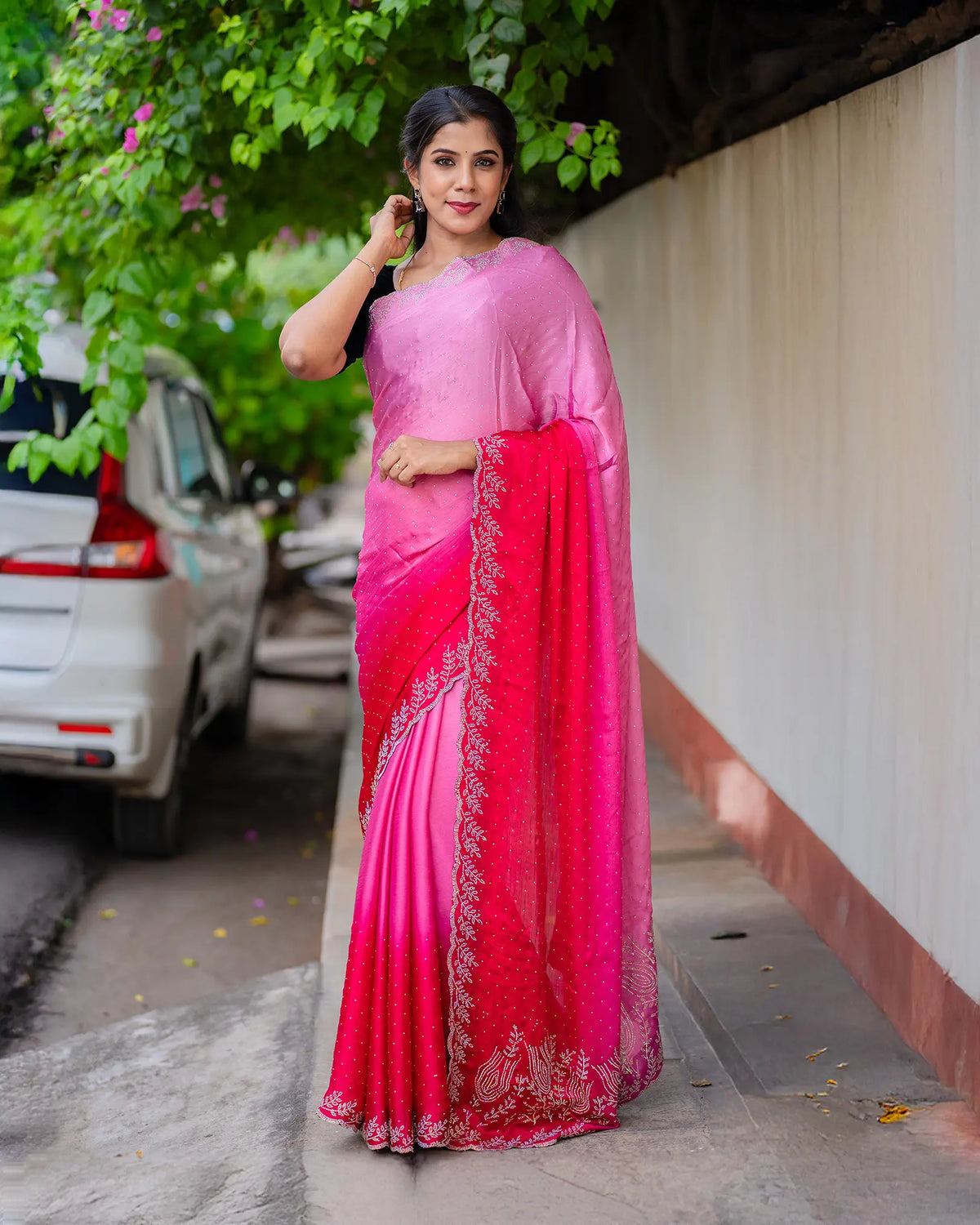 SC4875 - Fendy satin with multi colour stone