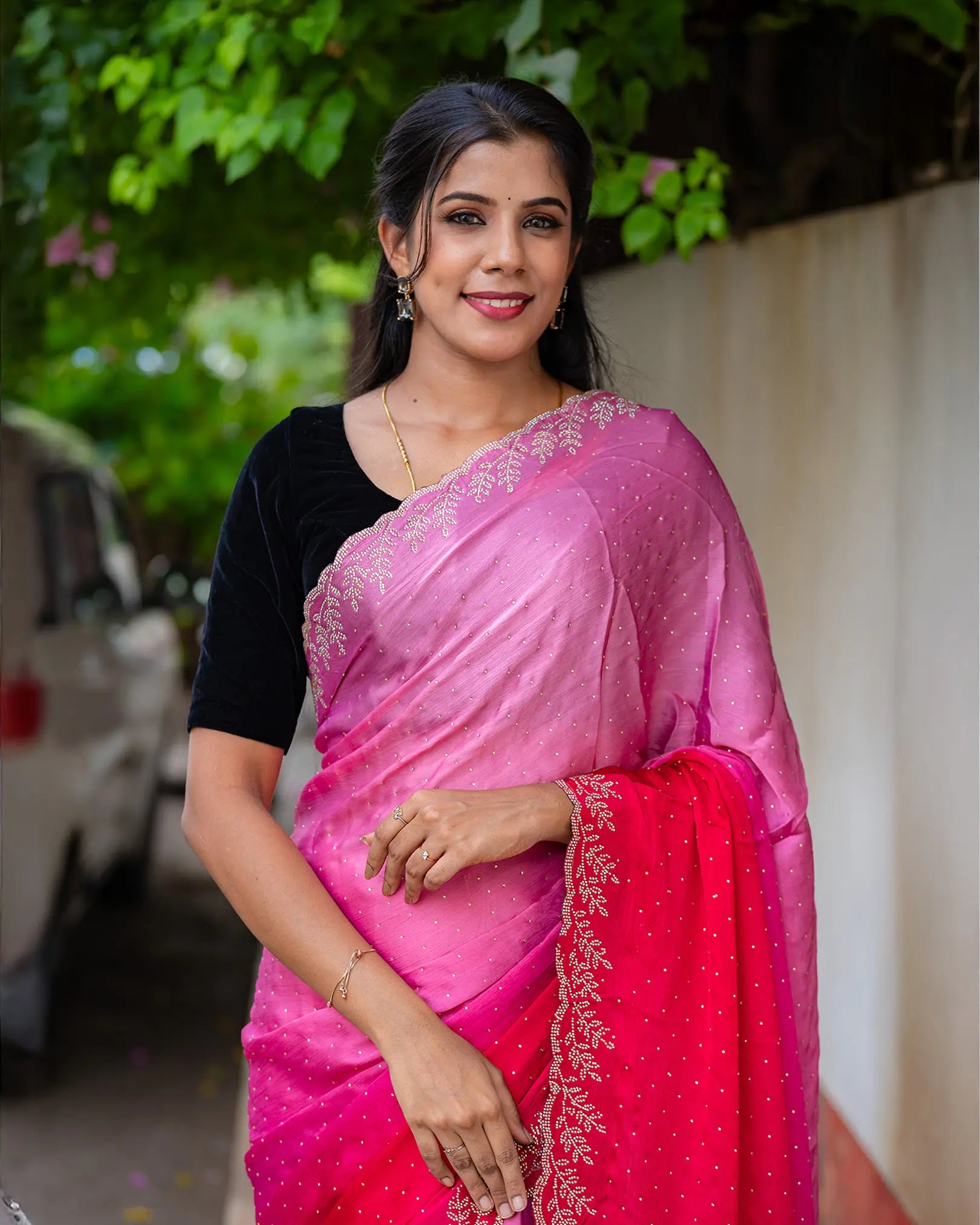 SC4875 - Fendy satin with multi colour stone