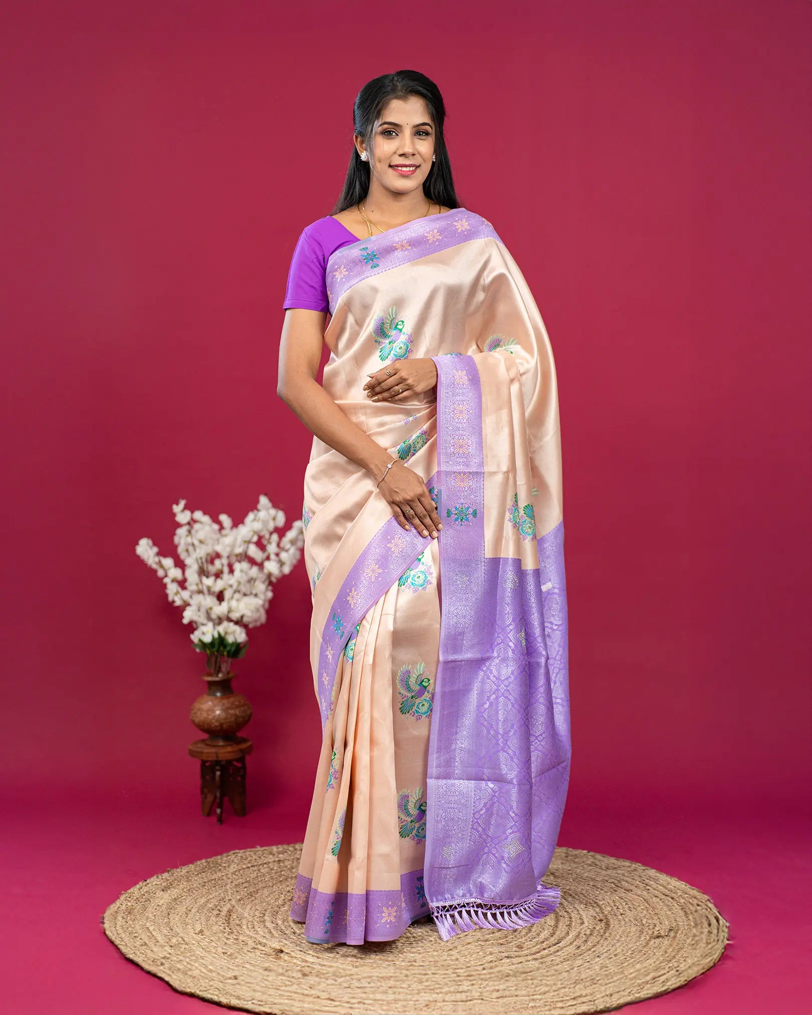 SC4879 - Tissue saree with multi colour stone