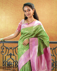 Litchi Silk Double Side Border Saree