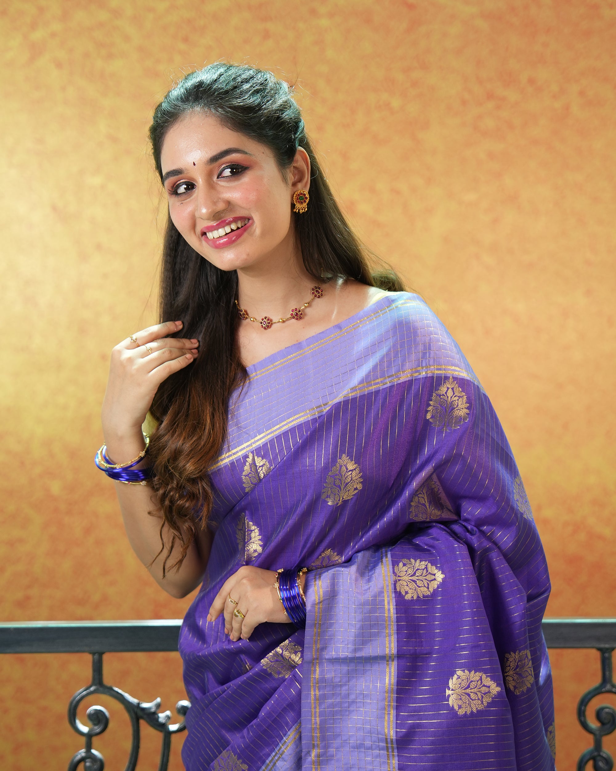 Katan Silk With Contrast Rettapadai Border Saree